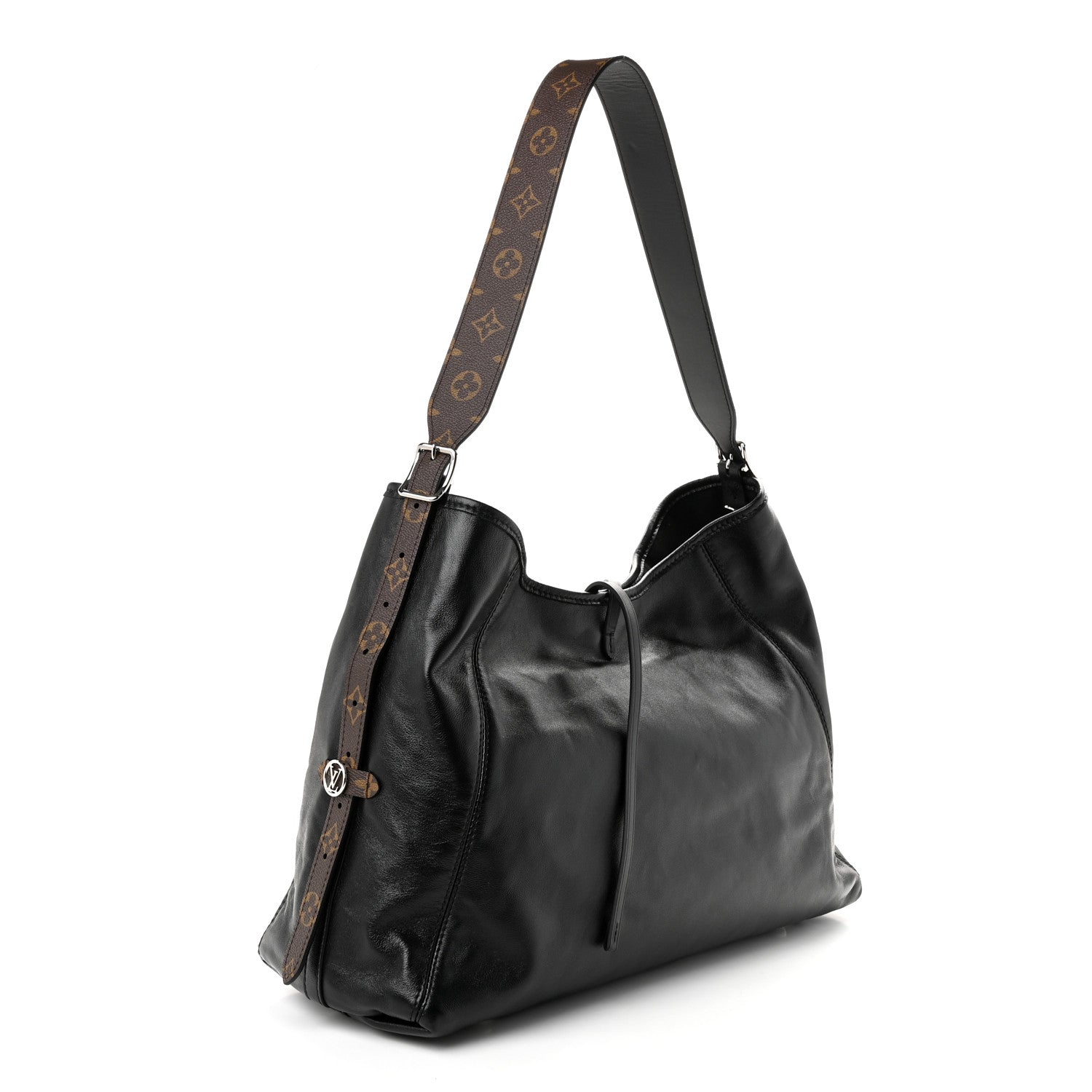 Louis Vuitton Lambskin CarryAll Vibe MM Black 3 of 9