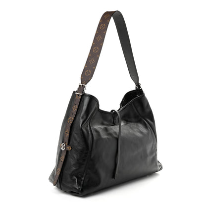 Louis Vuitton Lambskin CarryAll Vibe MM Black 3 of 9