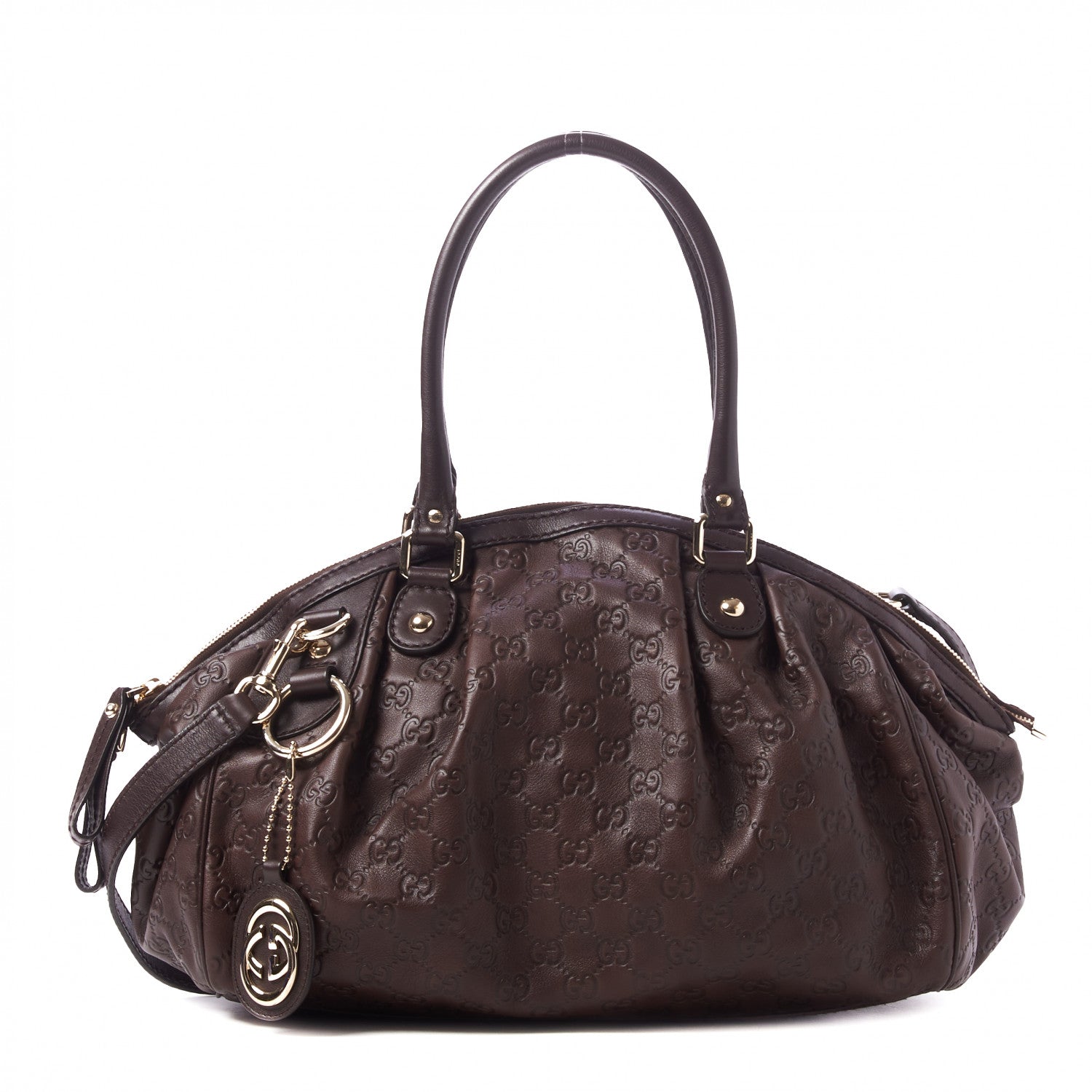 Gucci Guccissima Medium Sukey Boston Chocolate 1 of 8