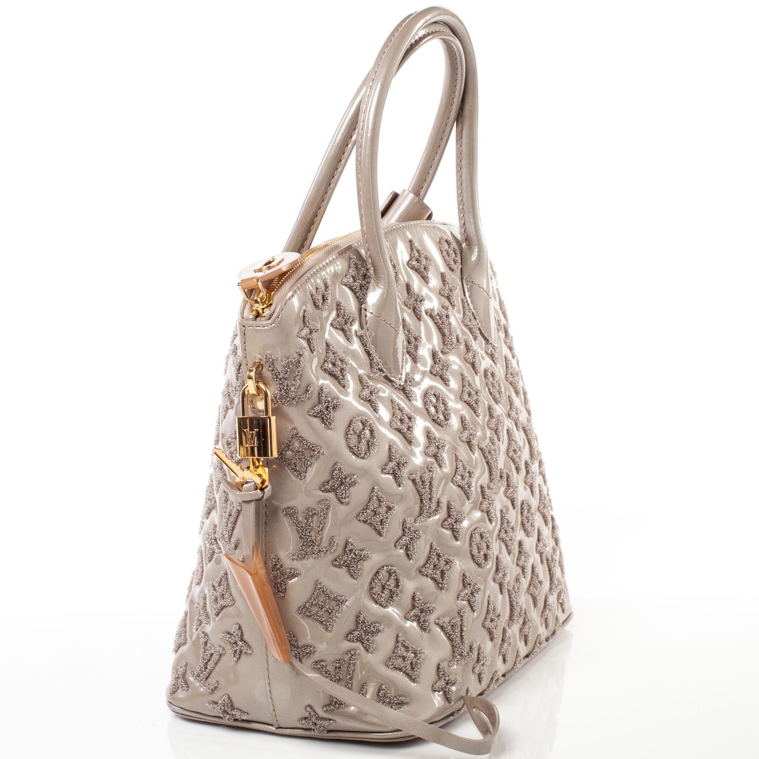 Louis Vuitton Patent Lambskin Fascination Lockit Gris 4 of 18