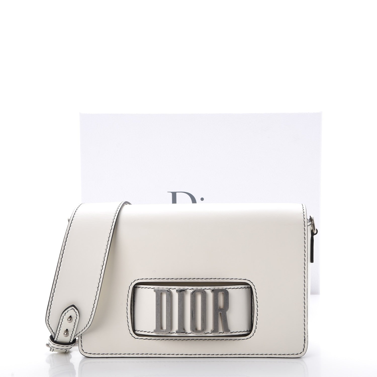 Christian Dior Smooth Calfskin Dio(r)evolution Flap Bag Off White 13 of 13