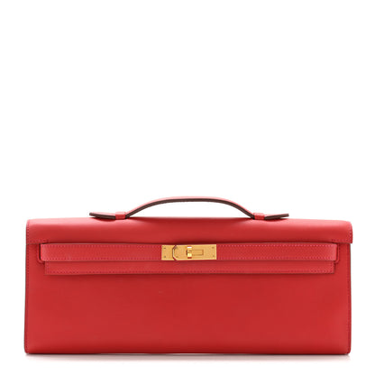 Hermes Swift Kelly Cut Clutch Pochette Vermillion 1 of 10