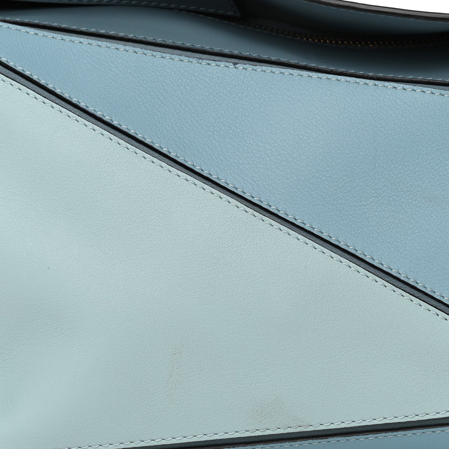 Calfskin Medium Puzzle Bag Aqua Light Blue Stone Blue