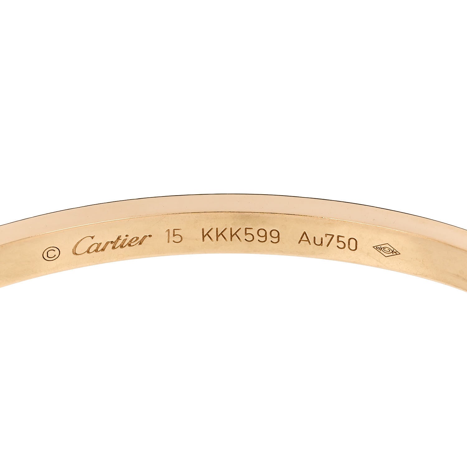 Cartier 18K Yellow Gold Small LOVE Bracelet 15 6 of 8