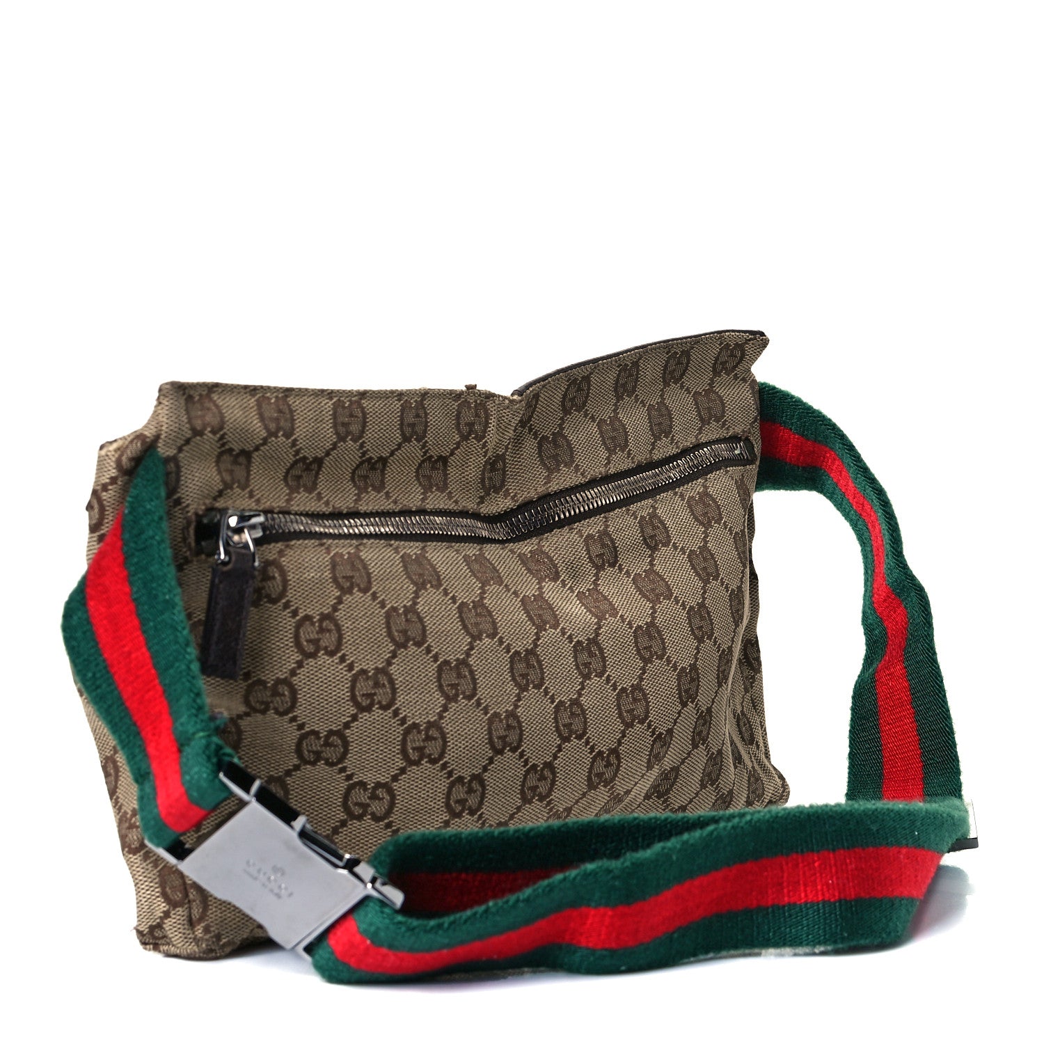 Gucci GG Monogram Double Pocket Belt Bag Dark Brown 5 of 39