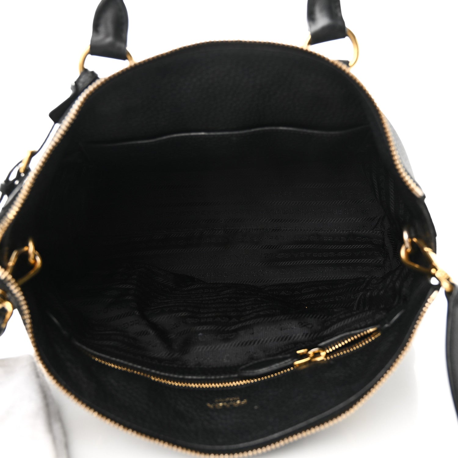 Prada Vitello Daino Boxy Tote Black 5 of 9