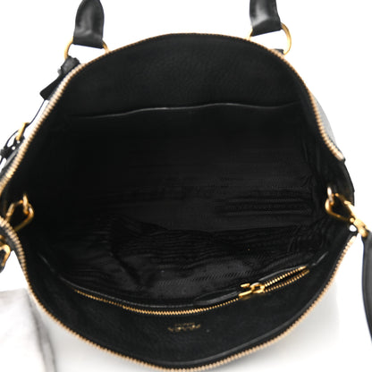 Prada Vitello Daino Boxy Tote Black 5 of 9