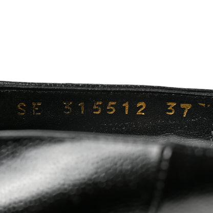 Saint Laurent Vernigolf Tribute Two 80 Platform Pumps 37 Black 8 of 8