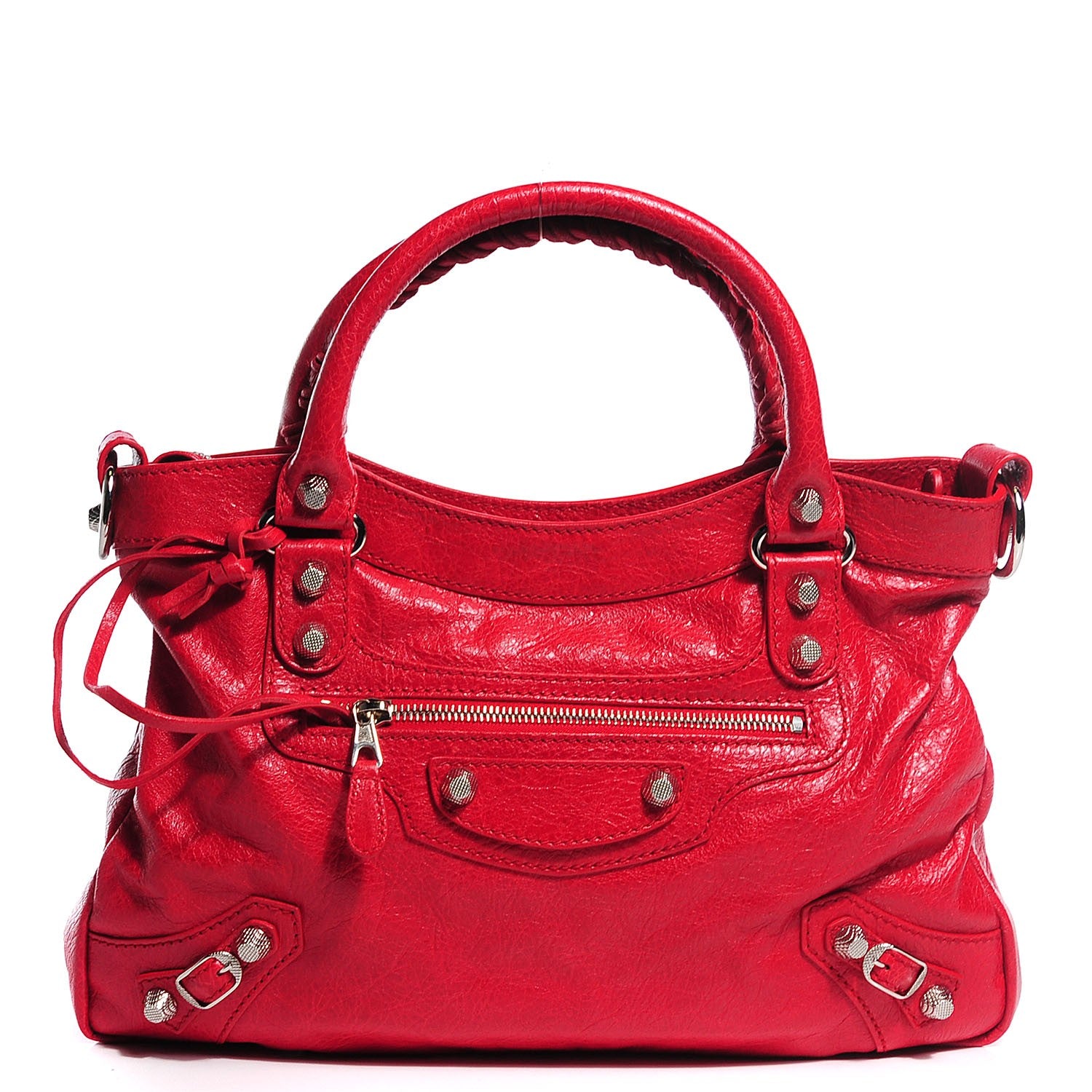 Balenciaga Agneau Giant 12 Silver Hardware Town Rouge Coquelicot 1 of 12