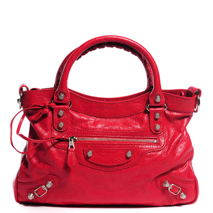 Balenciaga Agneau Giant 12 Silver Hardware Town Rouge Coquelicot 1 of 12