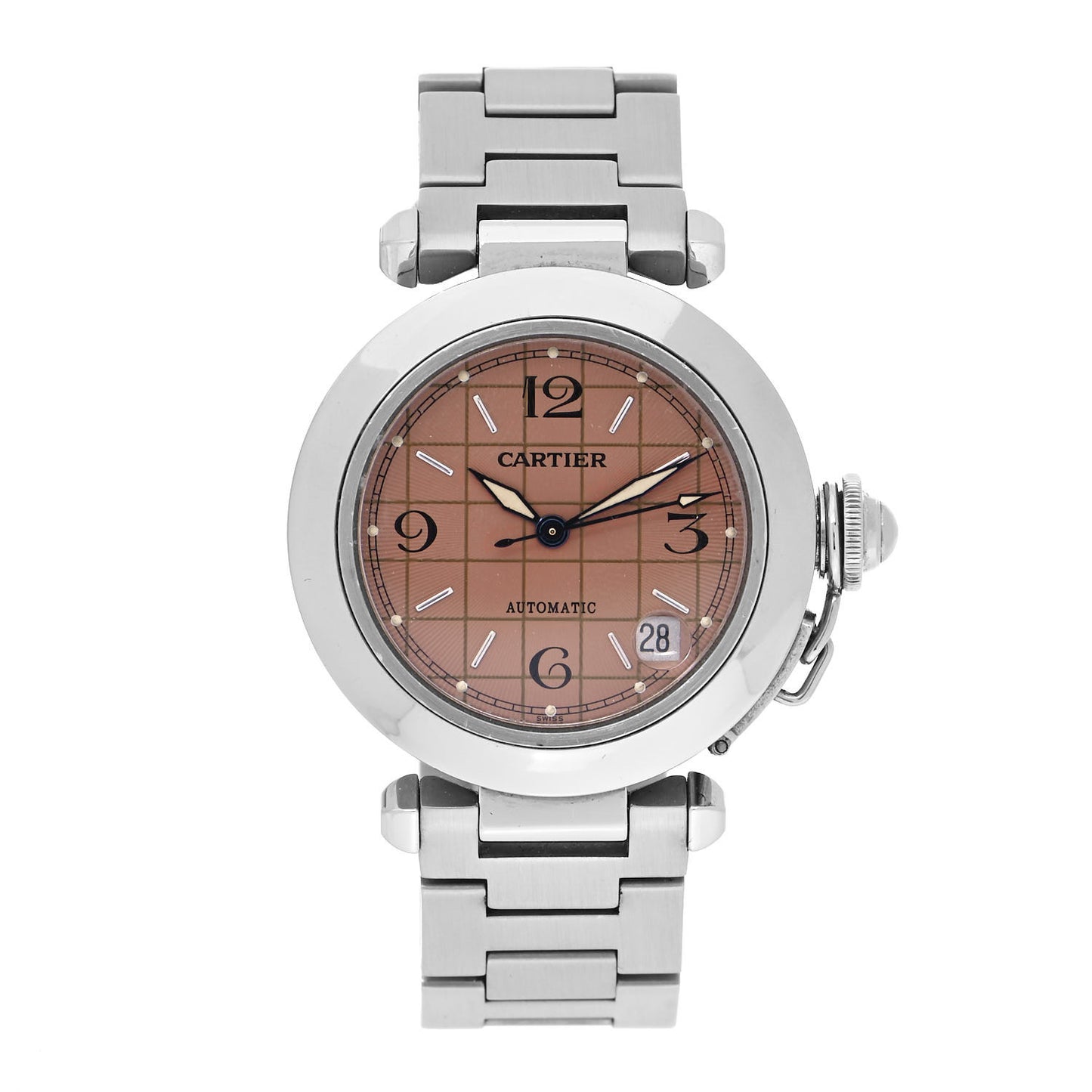Stainless Steel 35mm Pasha C Automatic Watch Pink