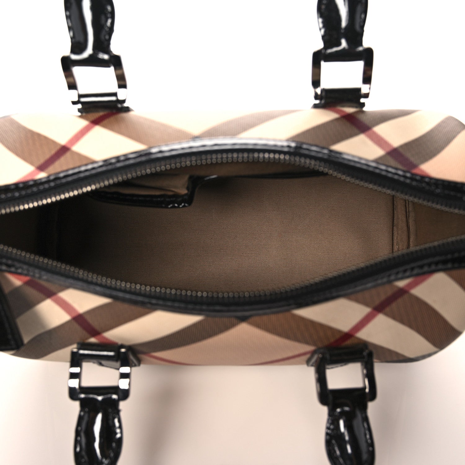 Burberry Nova Check Small Chester Bowling Bag Black 5 of 14