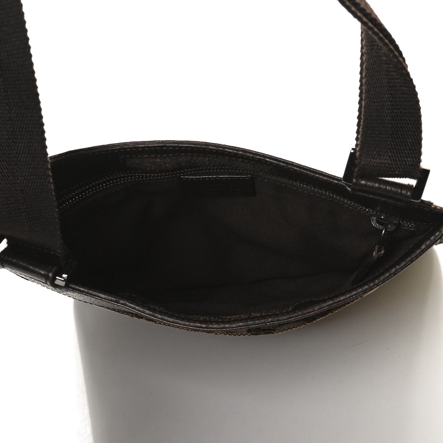 Monogram Messenger Crossbody Web Bag Dark Brown