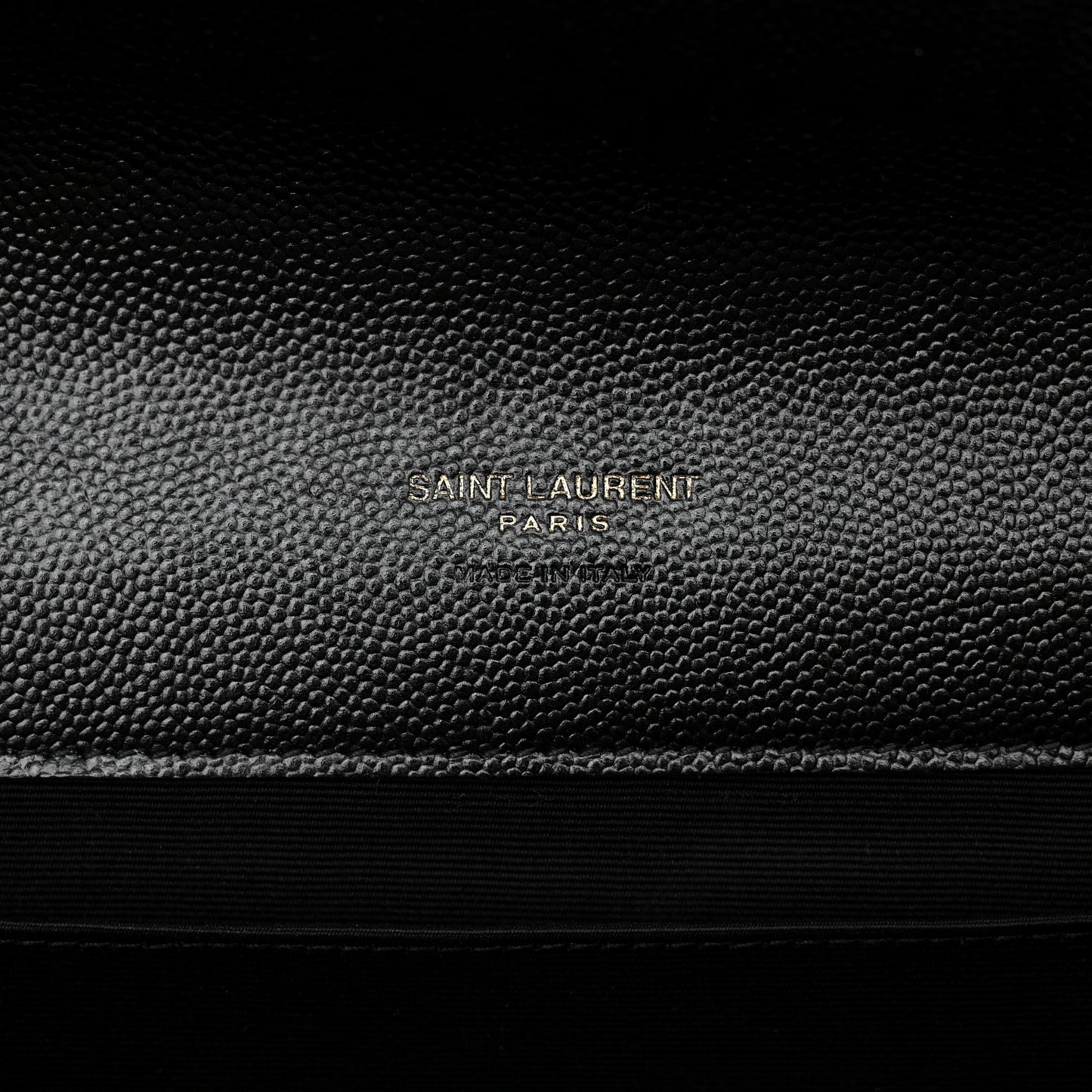 Grain De Poudre Textured Mixed Matelasse Triquilt Monogram Clutch Black