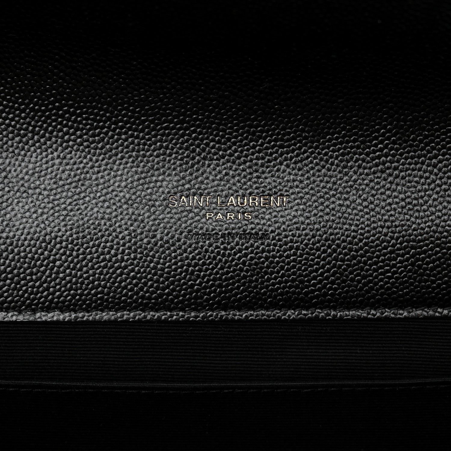 Saint Laurent Grain De Poudre Textured Mixed Matelasse Triquilt Monogram Clutch Black 6 of 15