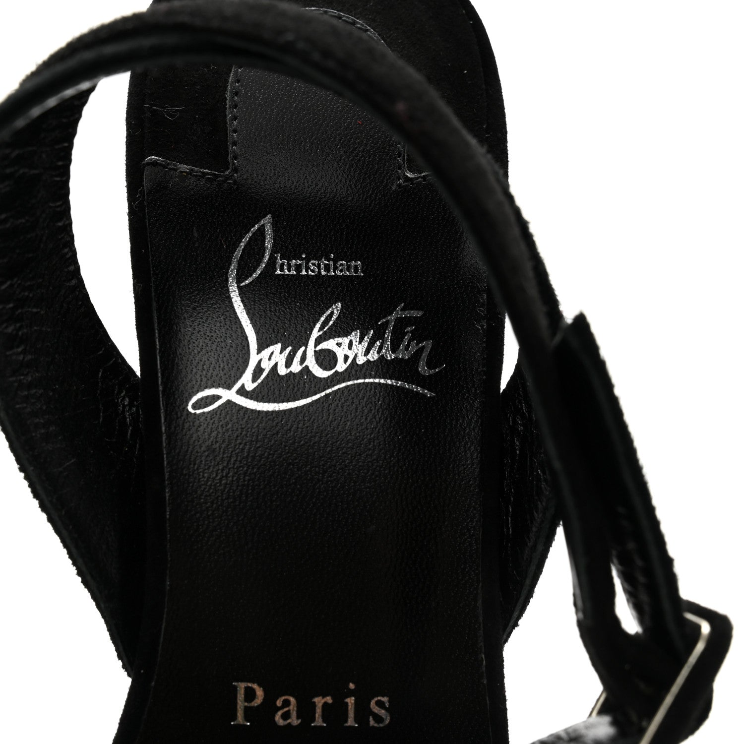 Christian Louboutin Velvet Super Yaz 160 Sandals 37.5 Black 7 of 11