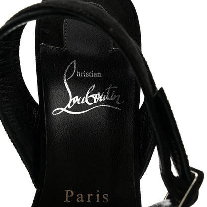 Christian Louboutin Velvet Super Yaz 160 Sandals 37.5 Black 7 of 11