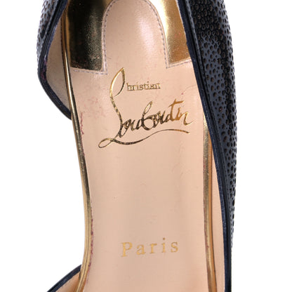 Christian Louboutin Patent Glitter Galupump 70 Pumps 36.5 Black Gold 9 of 10