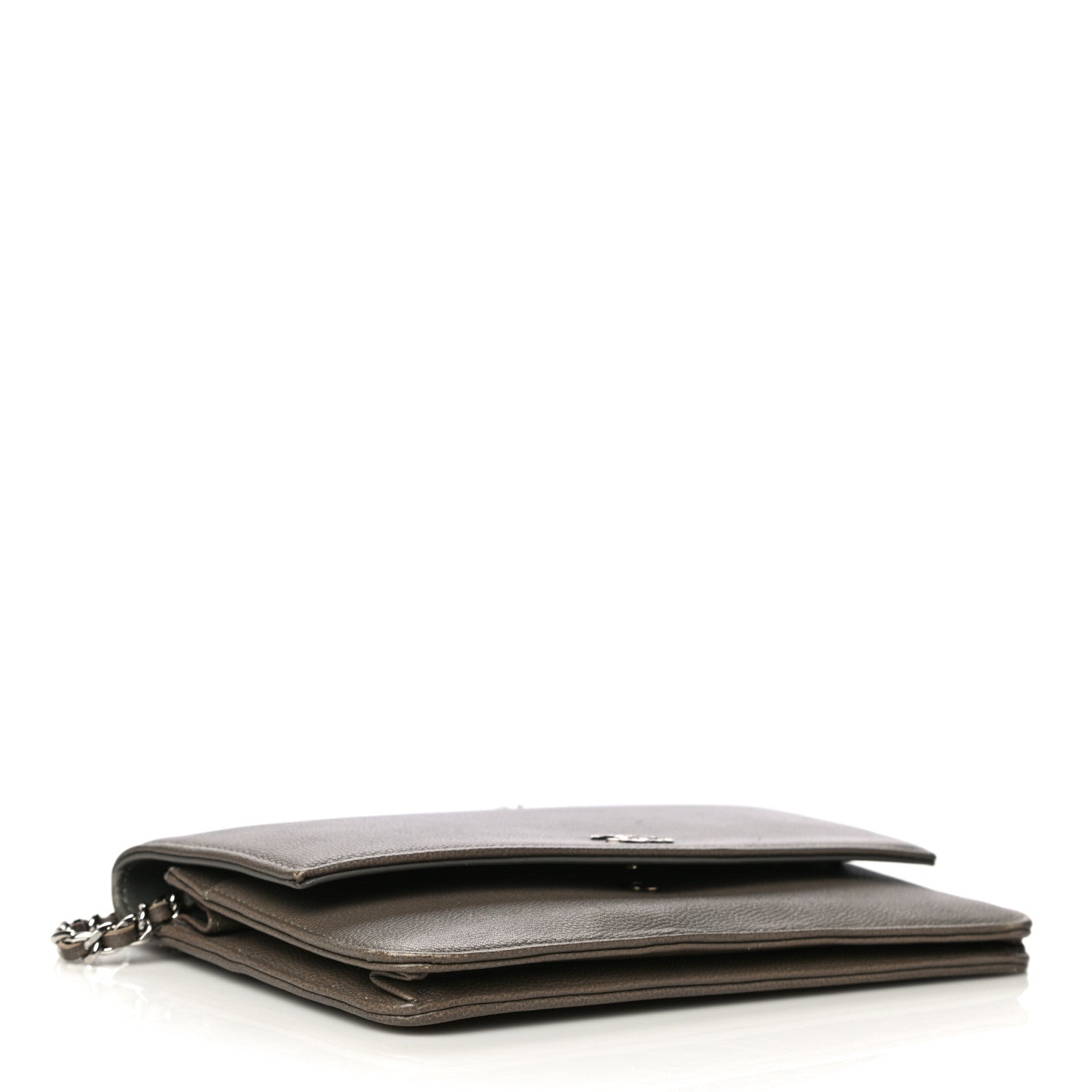 Chanel Caviar Sevruga Wallet On Chain WOC Grey 4 of 15