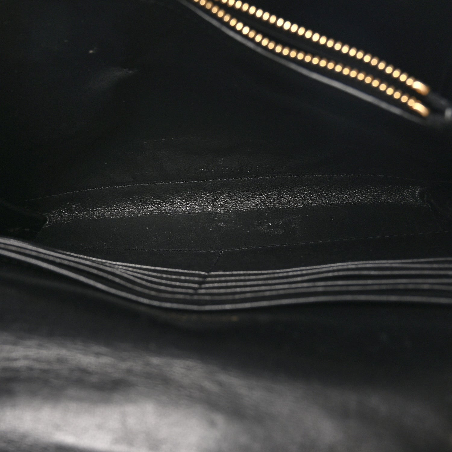 Saint Laurent Lambskin Matelasse Monogram Vicky Chain Wallet Black 5 of 10