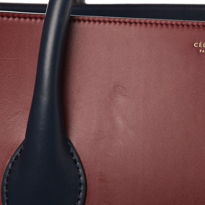 Celine Calfskin Boxy Tote Burgundy 10 of 11