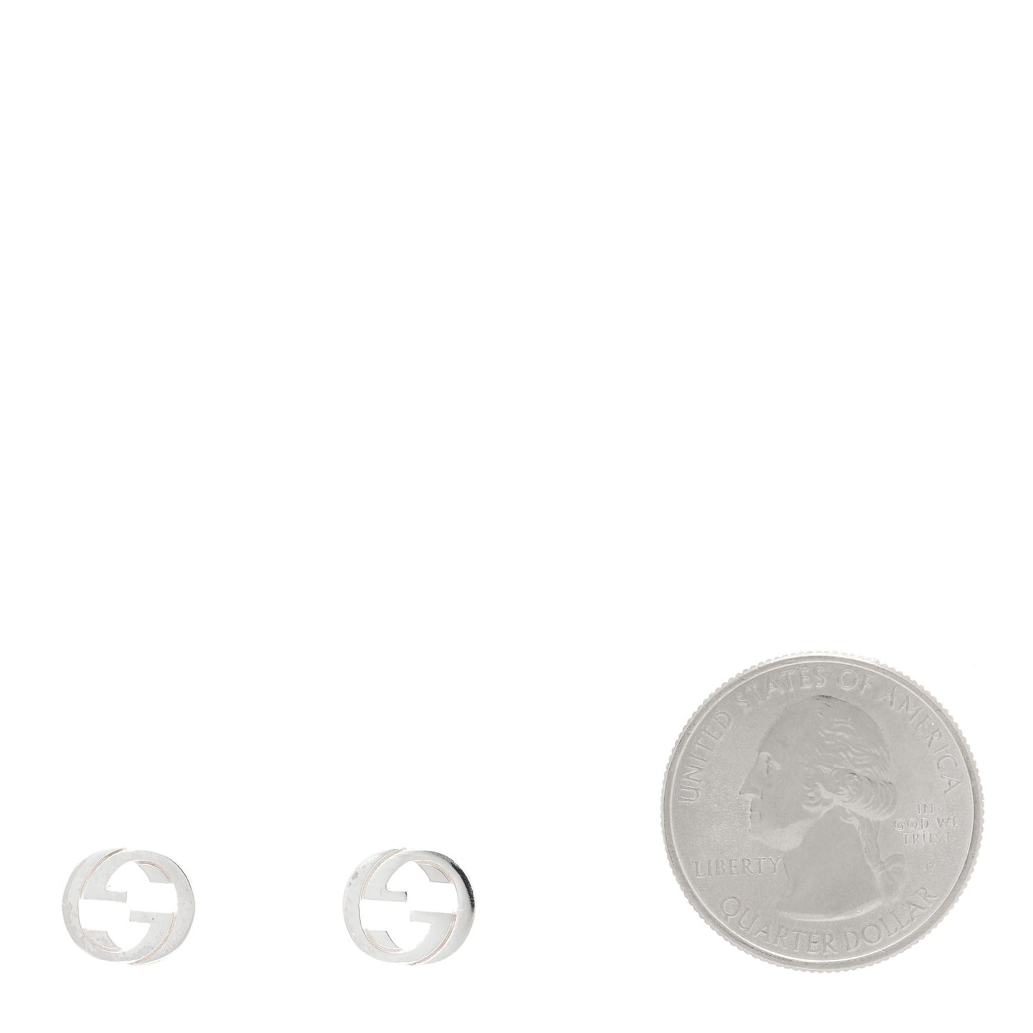 Sterling Silver Interlocking GG Stud Earrings