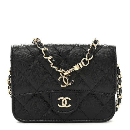 Chanel Caviar Quilted Mini Clutch With Chain Black 1 of 11