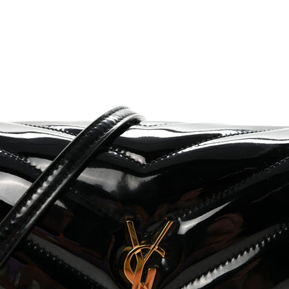 Saint Laurent Patent Y Quilted Monogram Toy Loulou Crossbody Bag Black 7 of 10