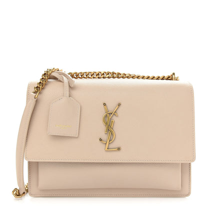 Saint Laurent Calfskin Medium Monogram Sunset Dark Beige 1 of 8
