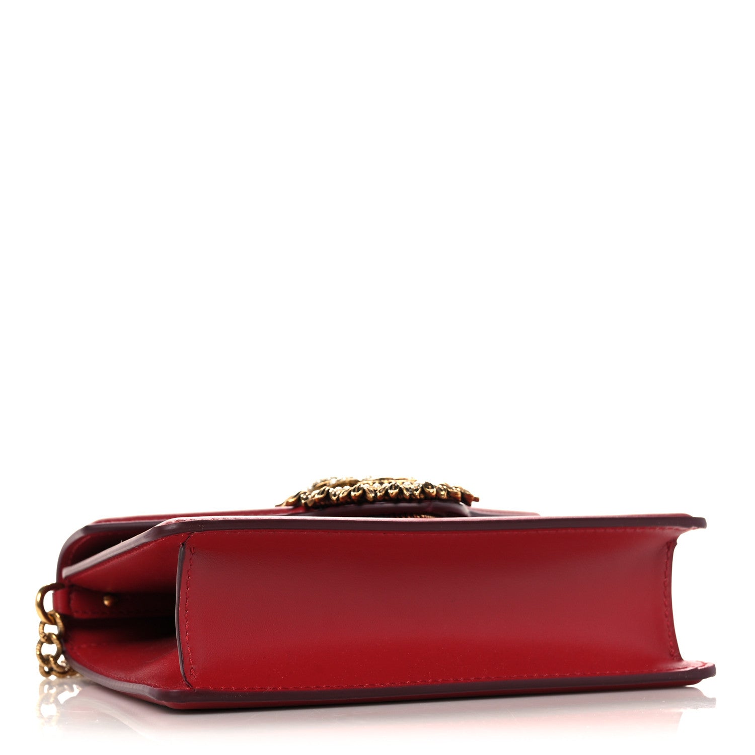 Dolce & Gabbana Smooth Calfskin Small Devotion Envelope Top Handle Bag Red 4 of 10