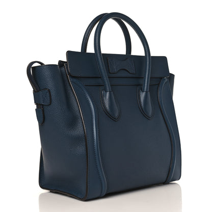Celine Drummed Calfskin Mini Luggage Orage 2 of 7