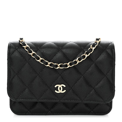 Chanel Caviar Quilted Mini Wallet On Chain WOC Black 1 of 10