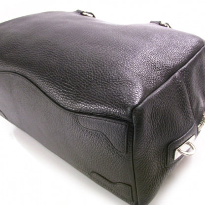 Prada Leather Large Logo Bowler Black 5 of 9