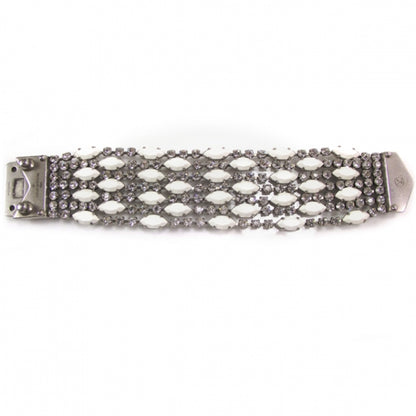 Louis Vuitton Swarovski Crystal Lock Bracelet Silver 1 of 4