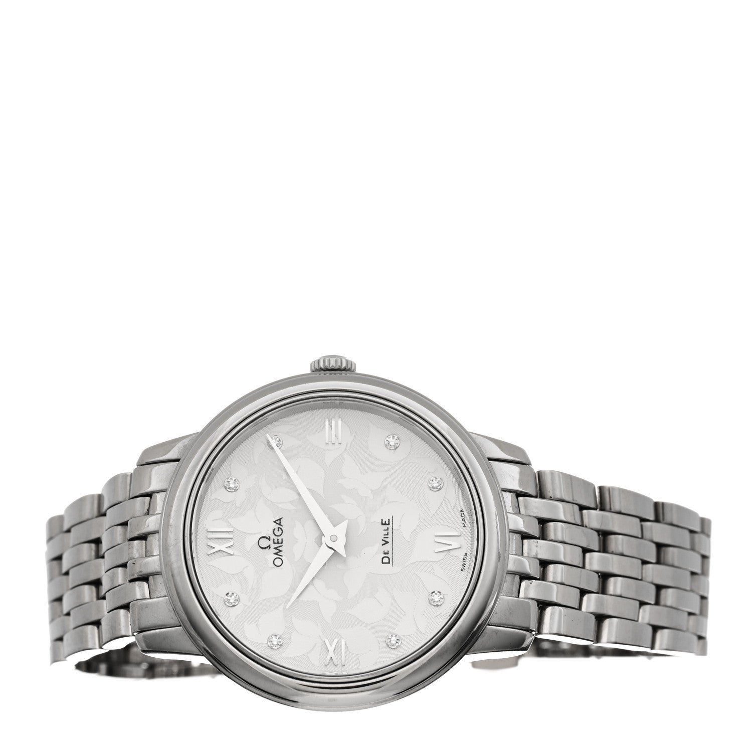 Omega Stainless Steel Diamond 33mm De Ville Prestige Butterfly Quartz Watch 424.10.33.60.52.001 2 of 4
