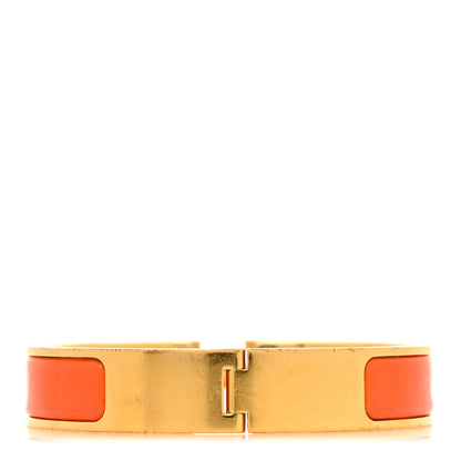Hermes Enamel Narrow Clic Clac H Bracelet PM Orange 3 of 7