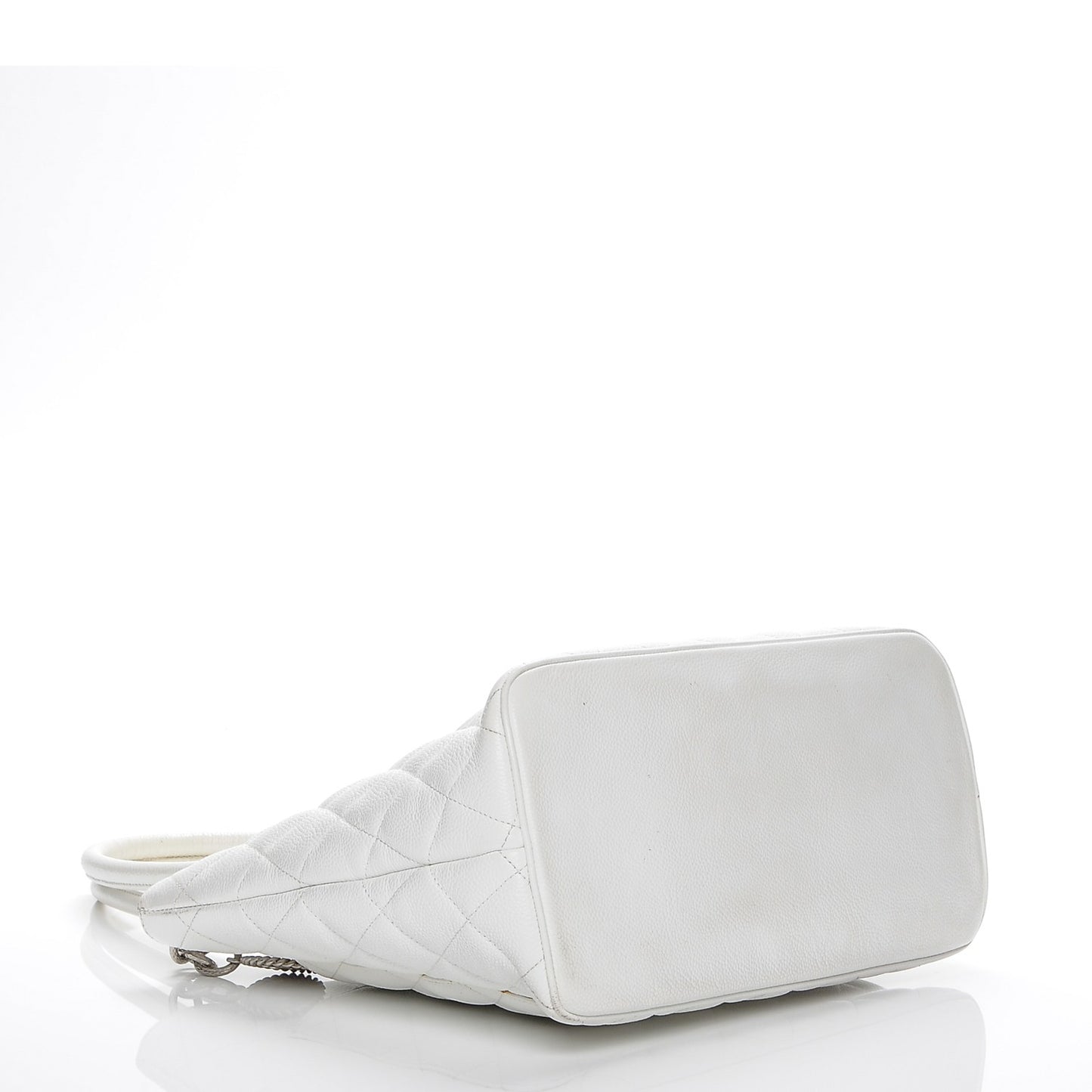 Caviar Quilted Medallion Tote White