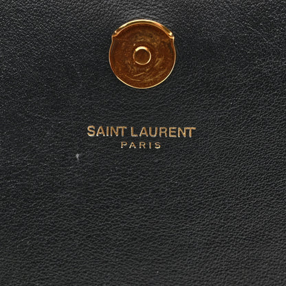 Saint Laurent Smooth Calfskin Medium Braided Monogram Kate Satchel Black 7 of 10