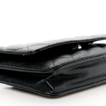 Chanel Caviar Quilted Wallet On Chain WOC Black 10 of 11