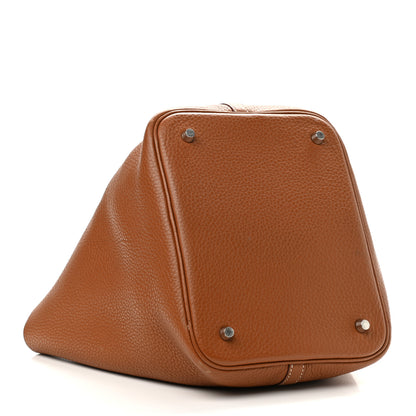 Hermes Taurillon Clemence Picotin Lock 22 MM Gold 4 of 14