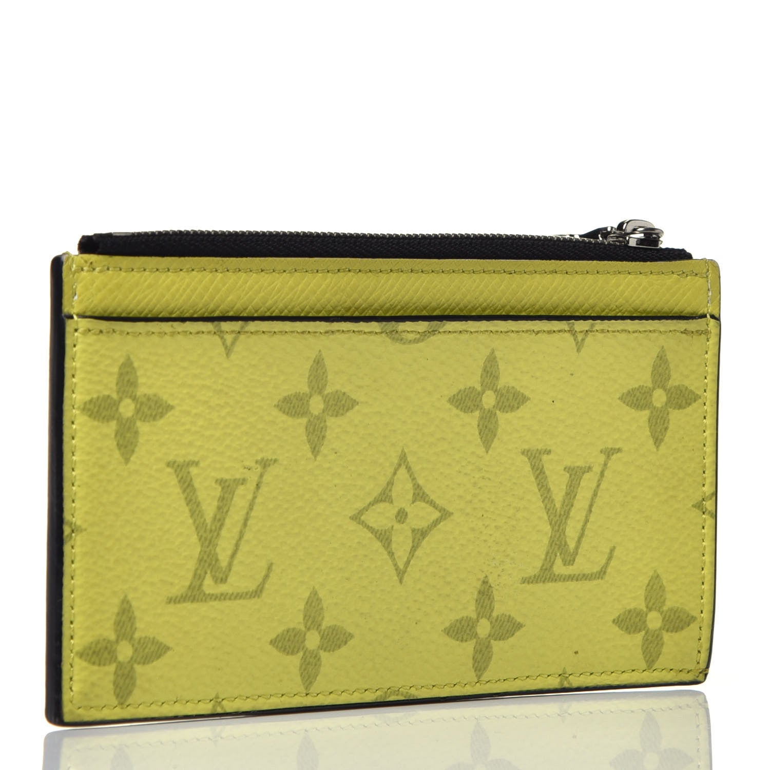 Louis Vuitton Monogram Taiga Coin Card Holder Yellow 3 of 7