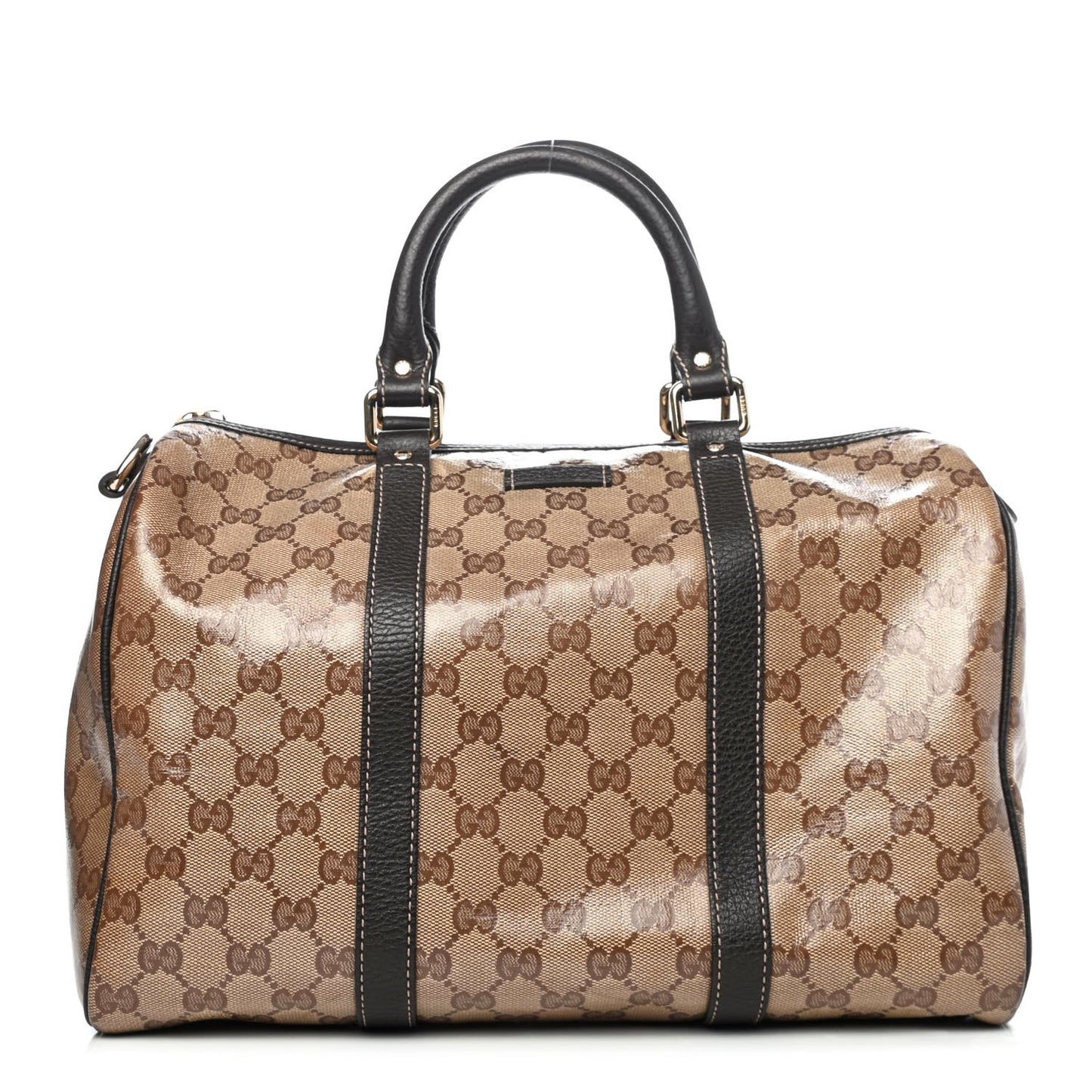 Crystal Monogram Medium Joy Boston Dark Brown
