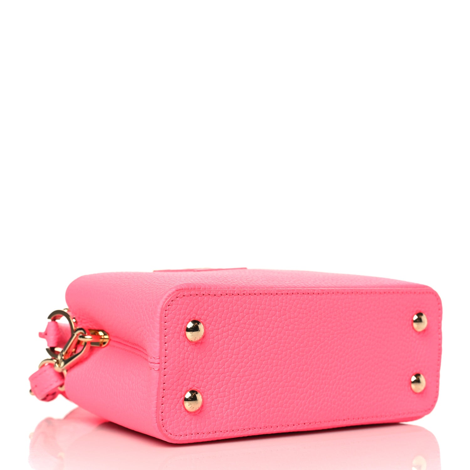 Louis Vuitton Taurillon Monogram Tuffetage Capucines Mini Fluo Pink 3 of 7
