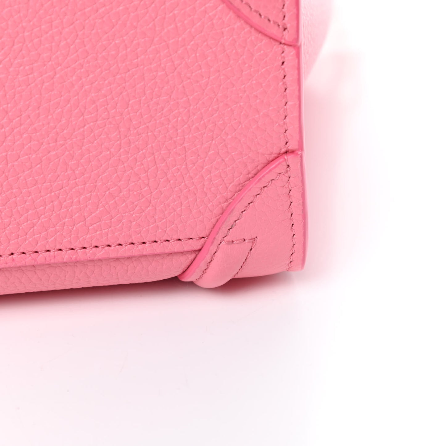 Drummed Calfskin Nano Luggage Flamingo