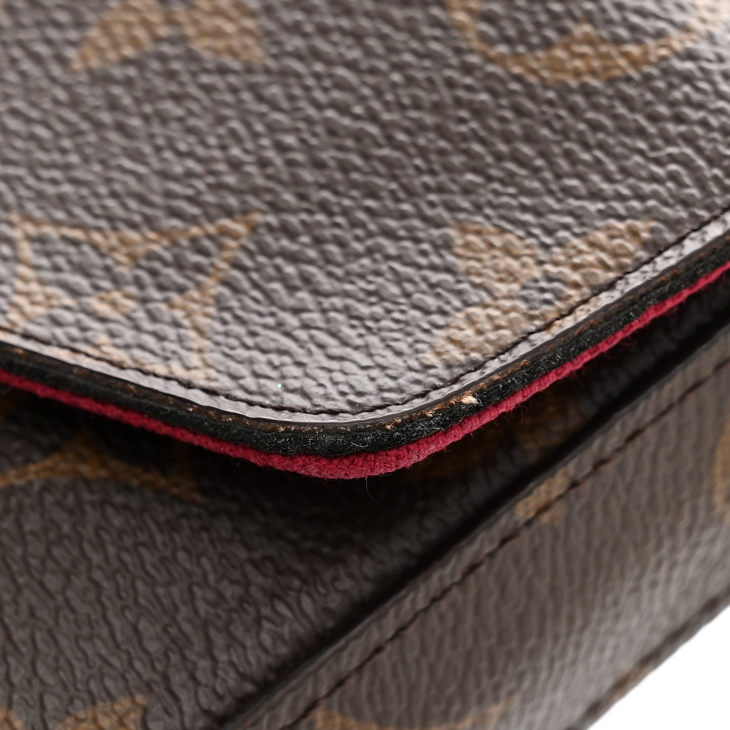 Monogram Pochette Felicie Chain Wallet Fuchsia