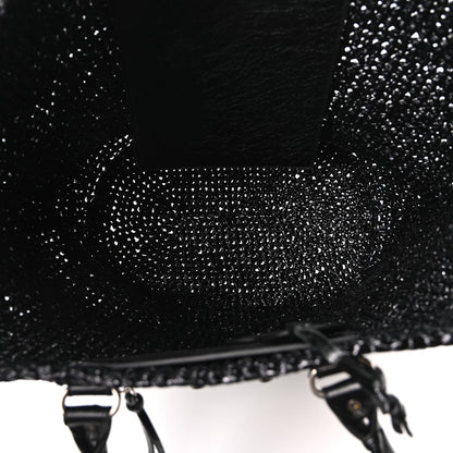 Balenciaga Raffia Woven Le Cagole Panier Tote Bag Black 6 of 11