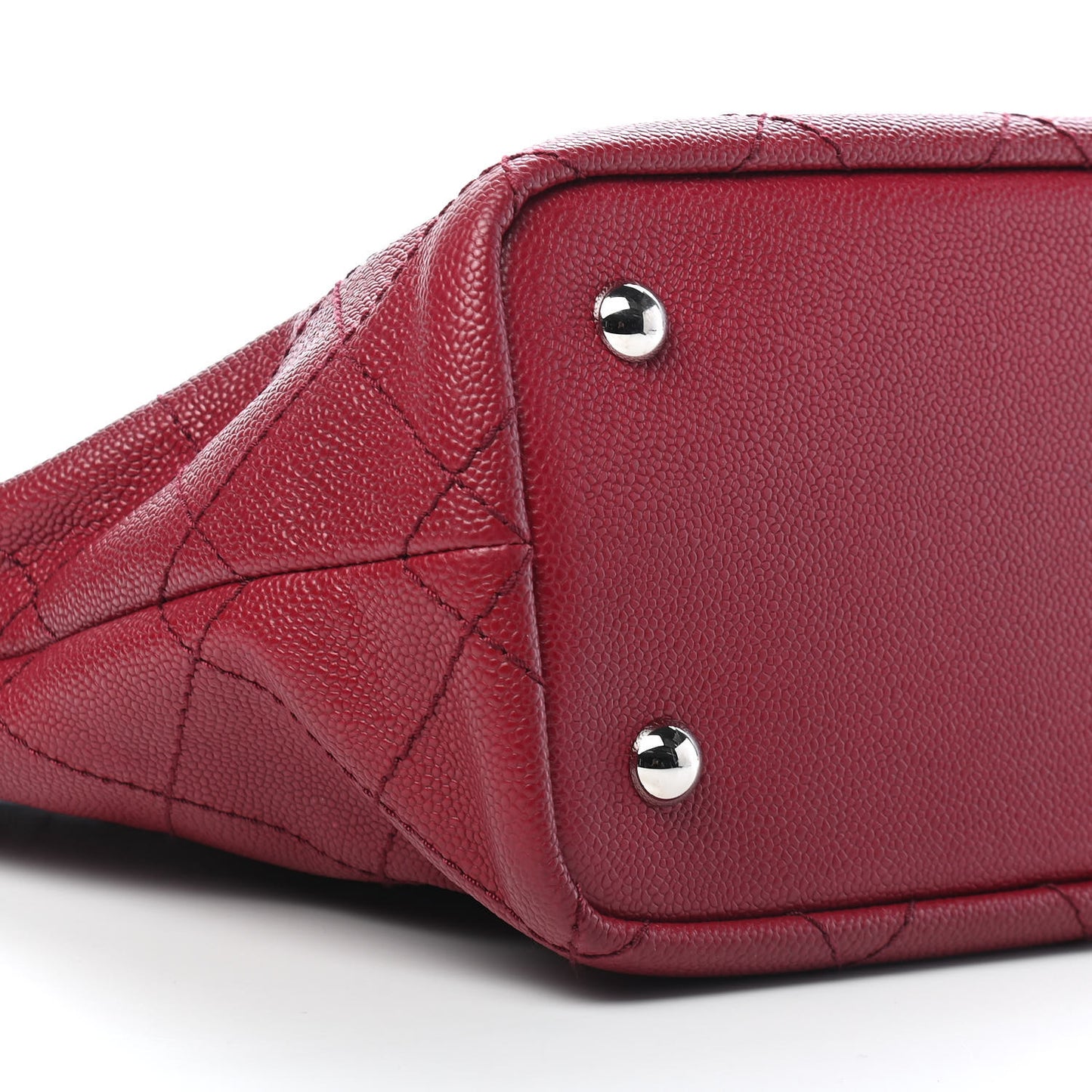Grained Calfskin Shopping Fever Tote Red