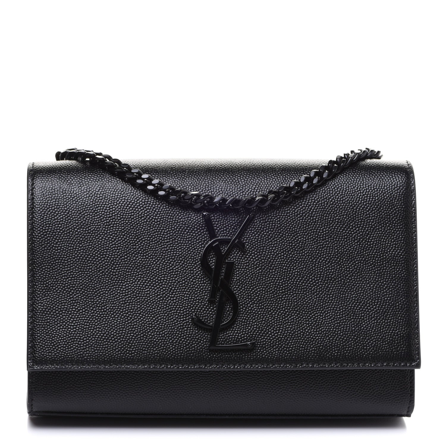 Saint Laurent Grain De Poudre Small Monogram Kate Satchel Black 1 of 9