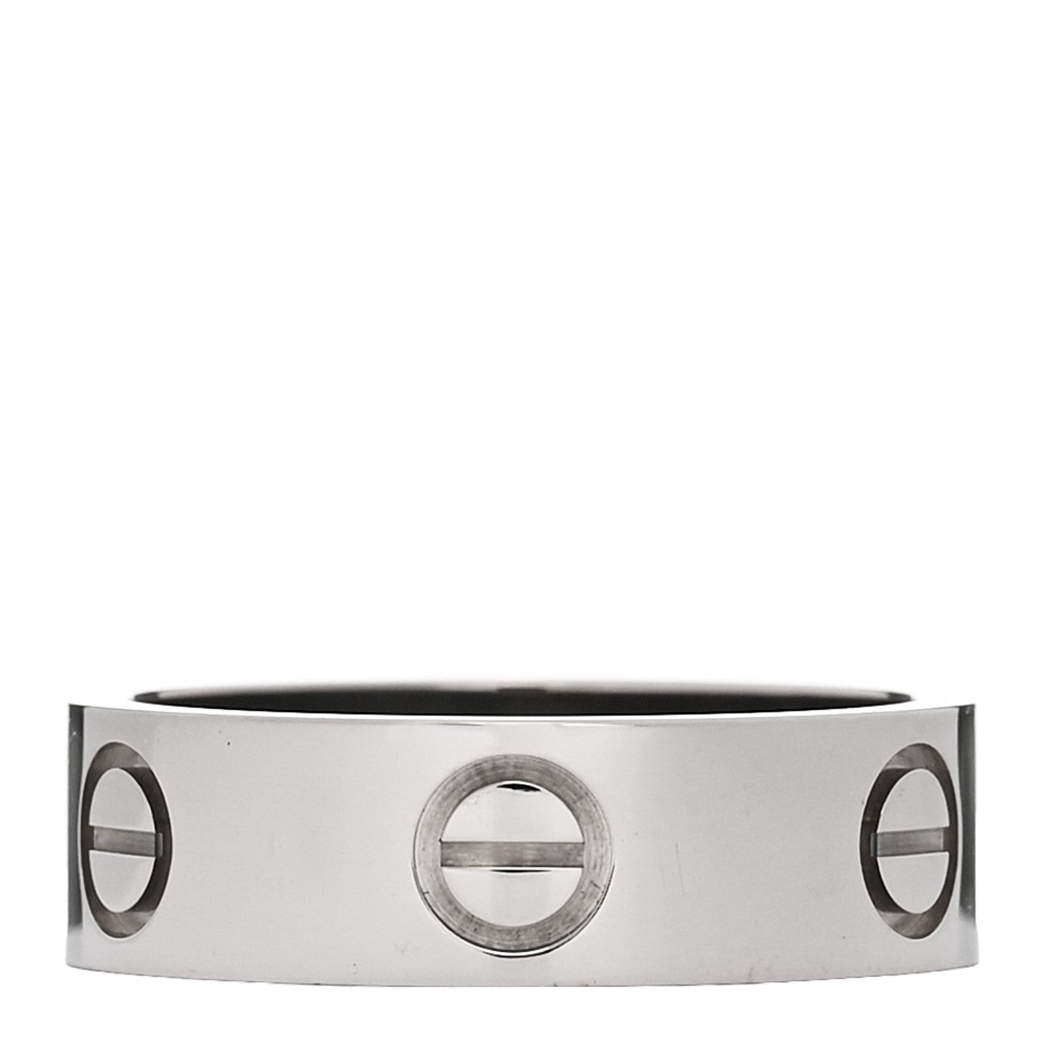 Cartier 18K White Gold 5.5mm LOVE Ring 51 5.75 1 of 4
