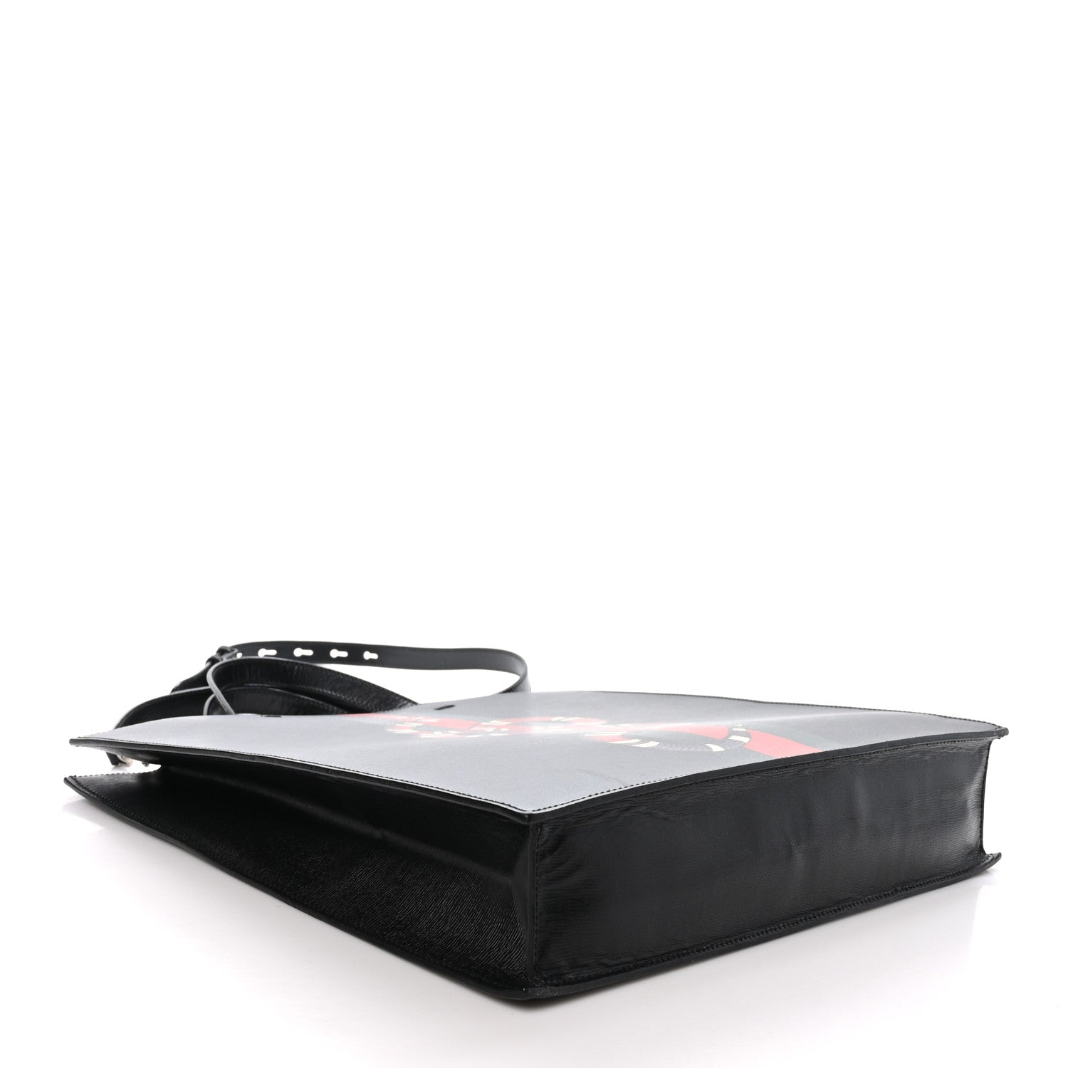 Gucci Calfskin Kingsnake Print Vertical Tote Black 5 of 11